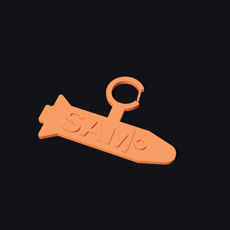 Big Letter Backpack Tag — 3D printed, made to order