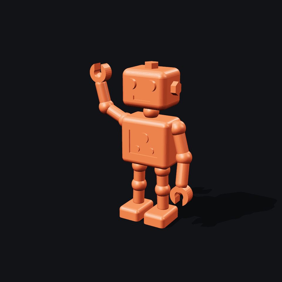BoltBot — original 3D printed poseable robot