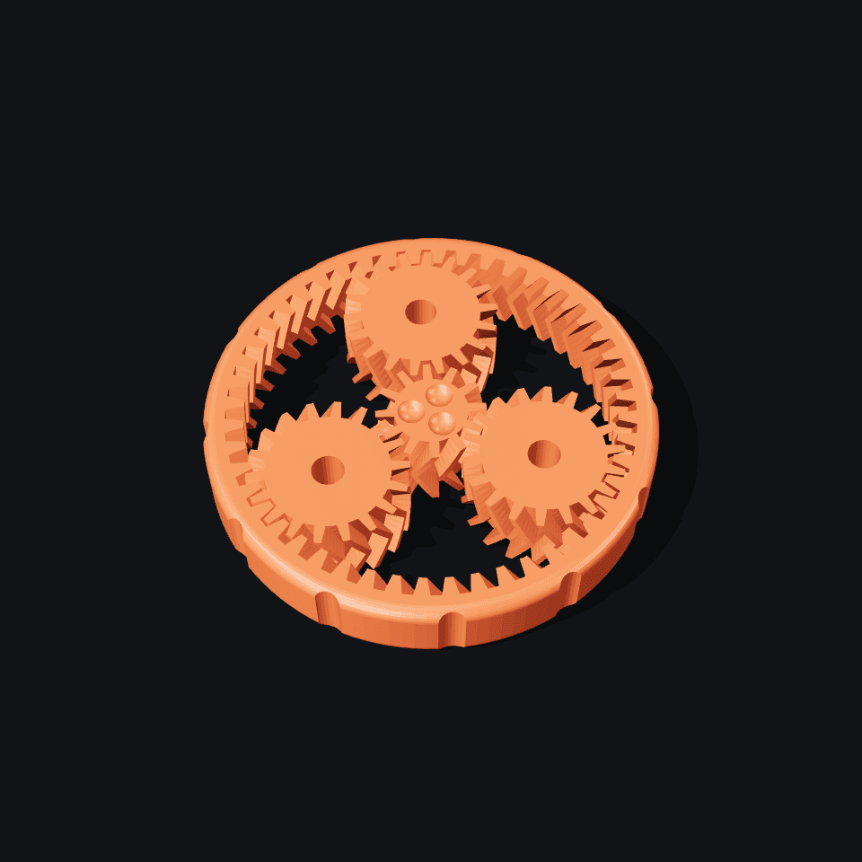 Orbit Gear Spinner — 3D printed, made to order