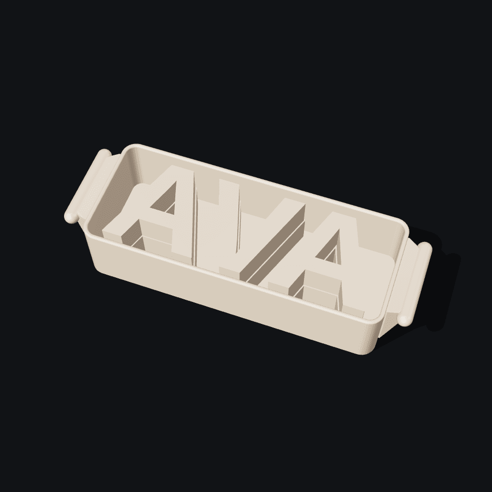 Name-in-the-Sand Mold — 3D printed, made to order